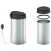 Відро для сміття сенсорне кругле Mixxus Premium Ellipse-TC0109 Chrome-Black 9л (хром-чорне) (MI7083)