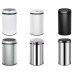 Відро для сміття сенсорне кругле Mixxus Premium Ellipse-TC0109 Chrome-Black 9л (хром-чорне) (MI7083)