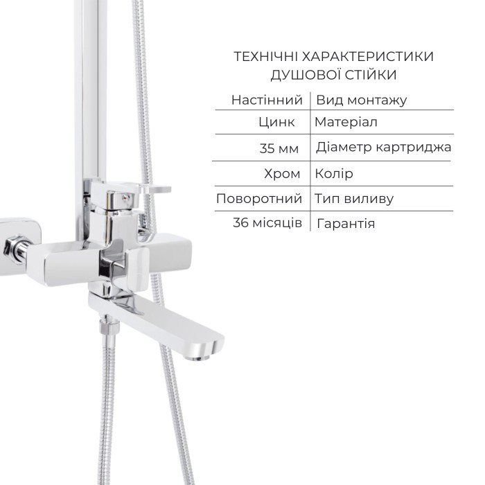 Набір змішувачів Wawel 001 + Wawel 1030 Chrome Набір змішувачів Wawel 001 + Wawel 1030 Chrome