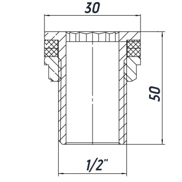 Врізання в бак 1/2″З латунне LO332S OPTIMUM