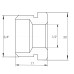 Футорка 3/4″х1/2″ЗВ нікельована NF433S OPTIMUM