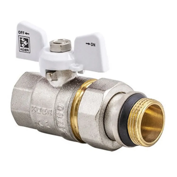 Кран з американкою 3/4" "антіпротечка"(Koer KR.227.W-Gi) білий (KR0192)