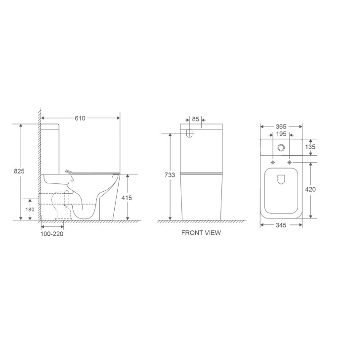 Бачок до унітазу-компакту Mixxus Premium Quadro-0401-R Tank 610х365х825 зі зливною арматурою (MI8312) Бачок до унітазу-компакту Mixxus Premium Quadro-0401-R Tank 610х365х825 зі зливною арматурою (MI8312)