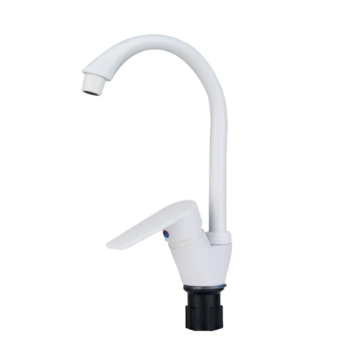 Змішувач для кухні Plamix Oscar-011 White (з підведенням) (PM0650) Змішувач для кухні Plamix Oscar-011 White (з підведенням) (PM0650)