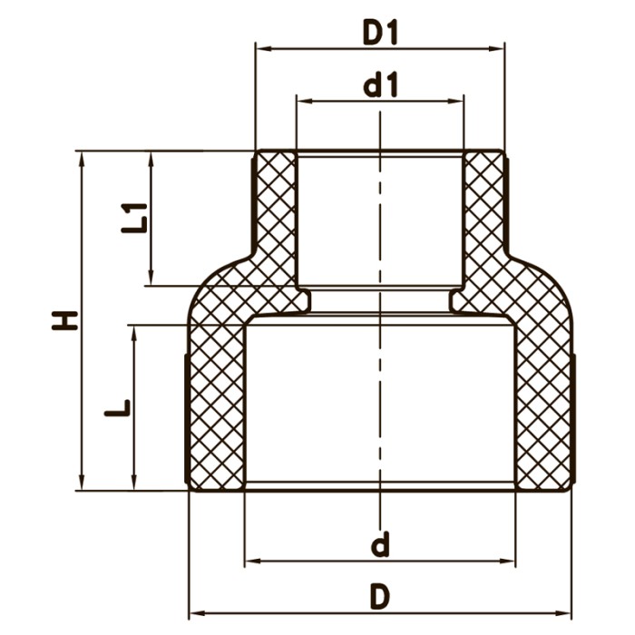 Муфта редукційна ВВ 25x20 PPR Koer K0032.PRO (KP0040) Муфта редукційна ВВ 25x20 PPR Koer K0032.PRO (KP0040)