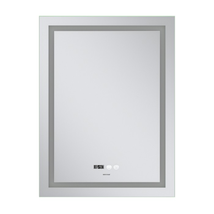 Дзеркало Mixxus Premium FLASH MR21-70x90 з Led Touch, Anti-fog, димером, регулятором яскравості, годинником (MP6618)