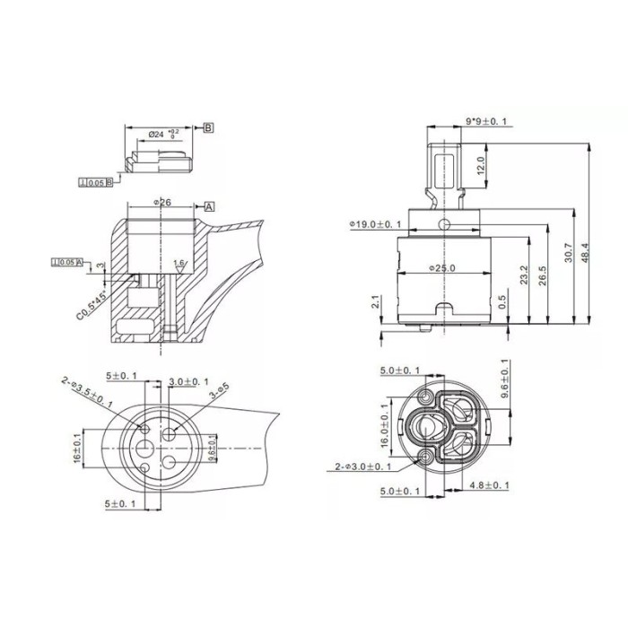 Картридж GAPPO G54 Sedal 25 мм Картридж GAPPO G54 Sedal 25 мм