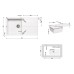 Кухонна мийка Lidz 860х500/240 WHI-01 (LIDZWHI01860500240)