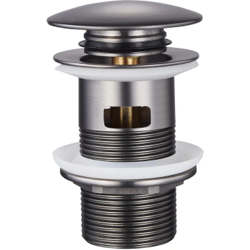 Донний клапан для раковини з переливом Zerix BV-09 GRAY 1 1/4