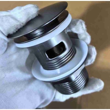 Донний клапан для раковини з переливом Zerix BV-09 GRAY 1 1/4