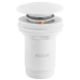 Донний клапан для раковини Koer PW-07-03 1 1/4'' з переливом автоматичний СLICK-СLACK (Колір білий) (KR5783)