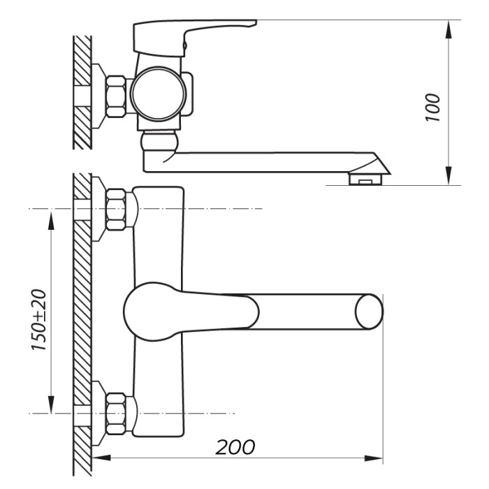 Змішувач для ванни Zerix PUD3 045 білий (ZX2909) Змішувач для ванни Zerix PUD3 045 білий (ZX2909)