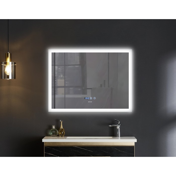 Дзеркало Mixxus FLAT MR04-100x80 з Led Touch, Anti-fog, димером, регулятором яскравості, годинником (MI6927) Дзеркало Mixxus FLAT MR04-100x80 з Led Touch, Anti-fog, димером, регулятором яскравості, годинником (MI6927)