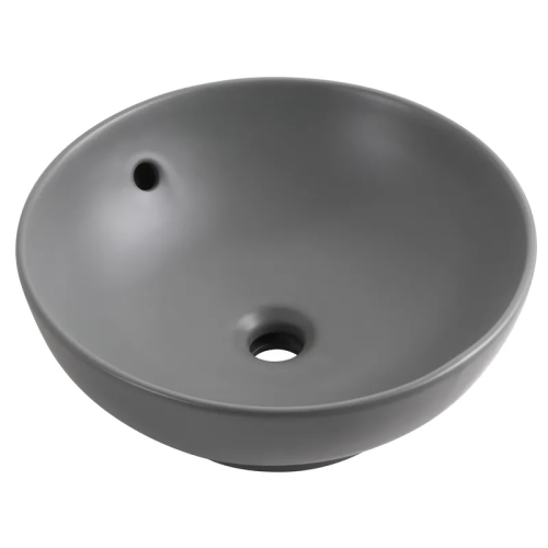 Раковина накладна Mixxus Premium TOPPER-0201 GRAY 410x410x165mm з переливом (MP6649)