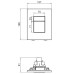 Панель змиву Koer KT-0607-01 157x198x10mm пластикова, кнопка квадратна (колір хром) (KR5344)