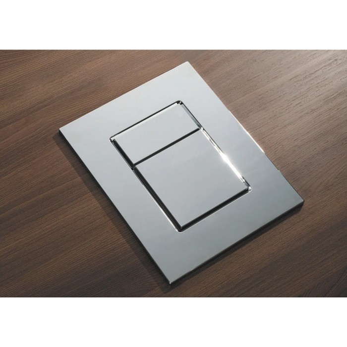 Панель змиву Koer KT-0607-01 157x198x10mm пластикова, кнопка квадратна (колір хром) (KR5344) Панель змиву Koer KT-0607-01 157x198x10mm пластикова, кнопка квадратна (колір хром) (KR5344)