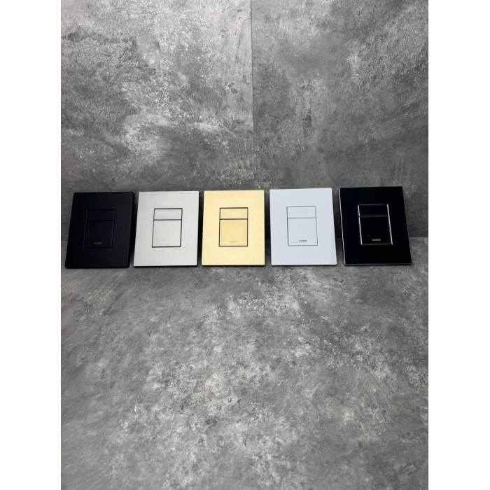 Панель змиву Koer KT-0607-01 157x198x10mm пластикова, кнопка квадратна (колір хром) (KR5344) Панель змиву Koer KT-0607-01 157x198x10mm пластикова, кнопка квадратна (колір хром) (KR5344)