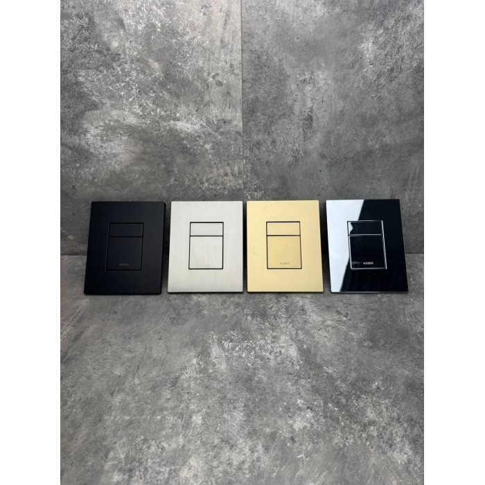 Панель змиву Koer KT-0607-01 157x198x10mm пластикова, кнопка квадратна (колір хром) (KR5344) Панель змиву Koer KT-0607-01 157x198x10mm пластикова, кнопка квадратна (колір хром) (KR5344)