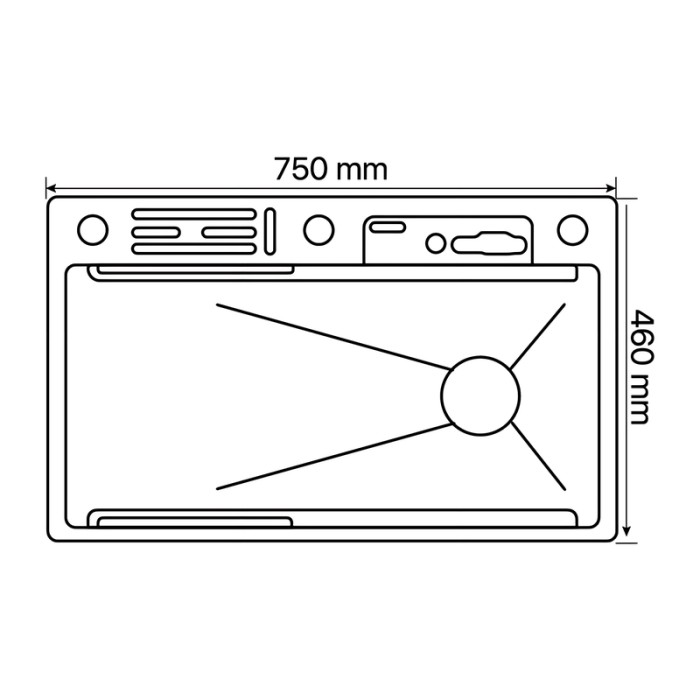 Мийка багатофункціональна Zerix ZH7546-SET-07 Micro Decor Graphite з вбудованим змішувачем з нерж.сталі (ZM5591) Мийка багатофункціональна Zerix ZH7546-SET-07 Micro Decor Graphite з вбудованим змішувачем з нерж.сталі (ZM5591)