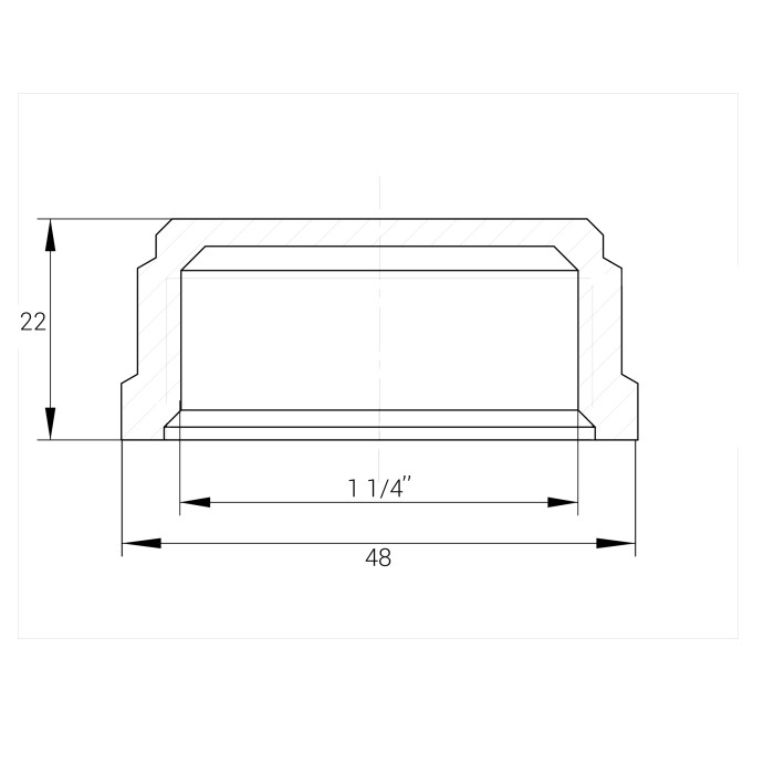 Заглушка 1 1/4″В нікельована під пломбу-NC601P OPTIMUM Заглушка 1 1/4″В нікельована під пломбу-NC601P OPTIMUM