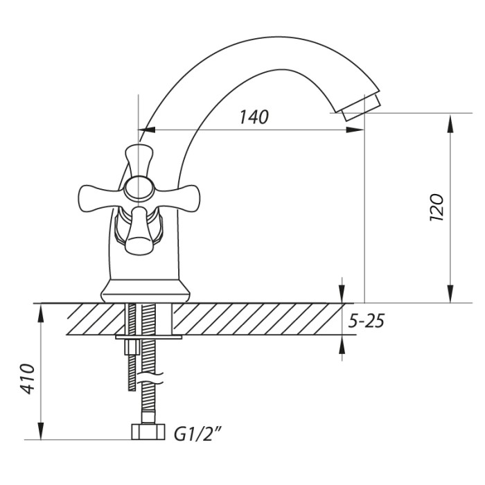 Змішувач для умивальника ZERIX JAP 827 (ZX0154) Змішувач для умивальника ZERIX JAP 827 (ZX0154)