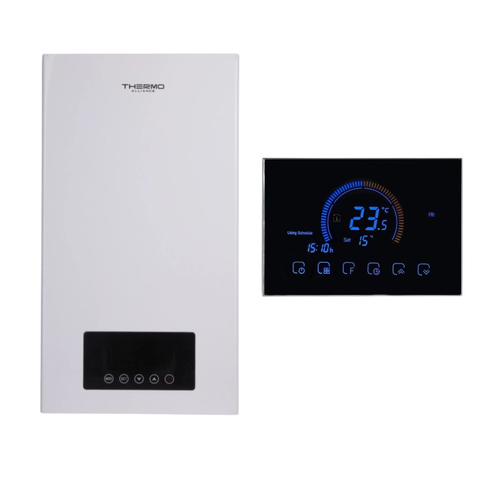 Комплексне рішення Thermo Alliance для котельні: електричний котел 12 кВт + провiдний термостат Wi-Fi Комплексне рішення Thermo Alliance для котельні: електричний котел 12 кВт + провiдний термостат Wi-Fi