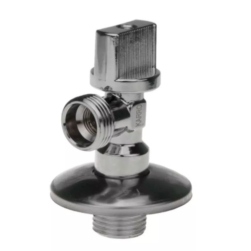 Кран прилад. кут. 1/2"*3/4" лат.куля, відбивач KARRO (KR-5001) {1}