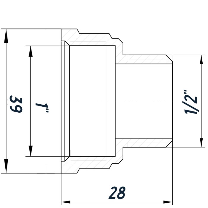 Перехідник редукційний 1″х1/2″ВЗ нікельований восьмигранний NK533O OPTIMUM Перехідник редукційний 1″х1/2″ВЗ нікельований восьмигранний NK533O OPTIMUM