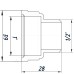 Перехідник редукційний 1″х1/2″ВЗ нікельований восьмигранний NK533O OPTIMUM
