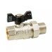 Кран кульовий з напівзгоном ITAL PN40 3/4", прямий, нікель