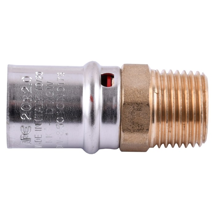 Муфта із зовнішньою різьбою прес APE ITALY AP 101 1/2″х20 Муфта із зовнішньою різьбою прес APE ITALY AP 101 1/2″х20