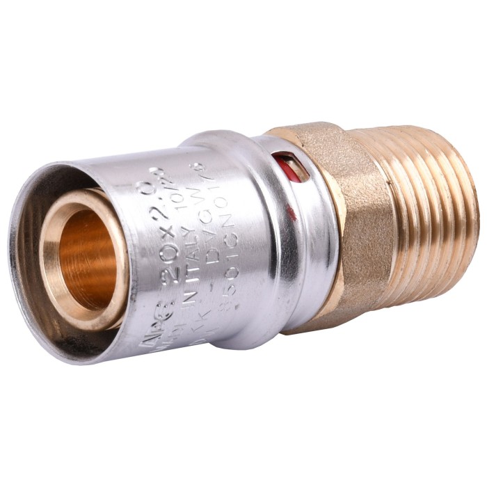Муфта із зовнішньою різьбою прес APE ITALY AP 101 1/2″х20 Муфта із зовнішньою різьбою прес APE ITALY AP 101 1/2″х20