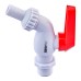 Кран пивний PVC (White+red) Plamix PVI-1/2" (PM0631)