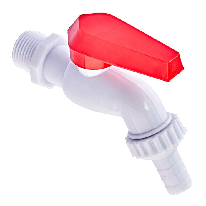 Кран пивний PVC (White+red) Plamix PVI-1/2" (PM0631) Кран пивний PVC (White+red) Plamix PVI-1/2" (PM0631)