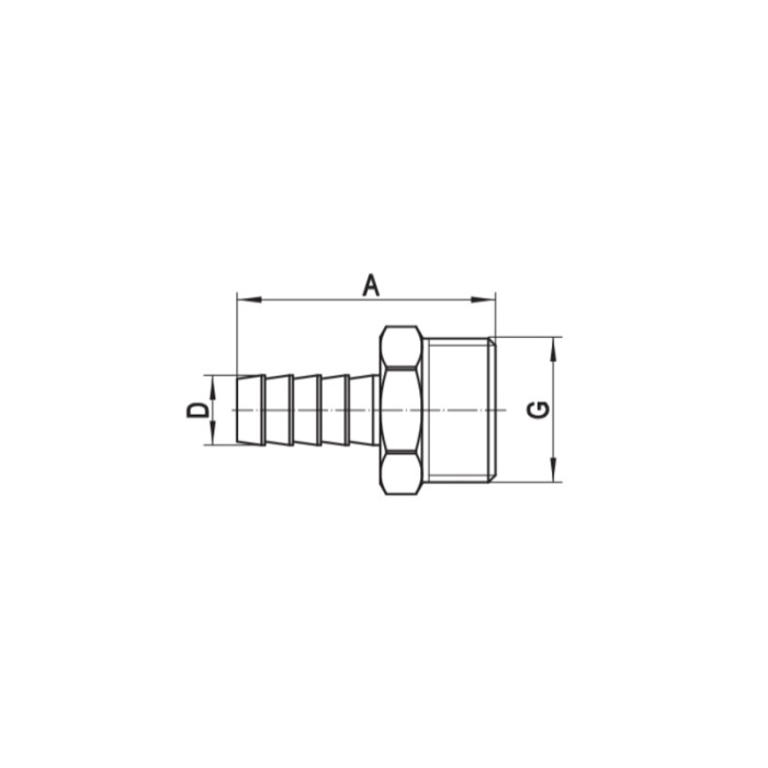 Штуцер для приєднання шланга Koer KF.U06M-18 - 1/2"x18mm M (KR3351) Штуцер для приєднання шланга Koer KF.U06M-18 - 1/2"x18mm M (KR3351)