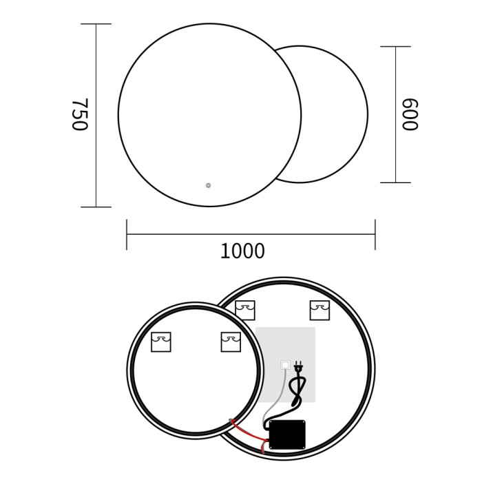 Дзеркало Mixxus Premium TOPPER MC01-100x75 з Led Touch, Anti-fog, димером (3-6,5kK) (MP6631) Дзеркало Mixxus Premium TOPPER MC01-100x75 з Led Touch, Anti-fog, димером (3-6,5kK) (MP6631)