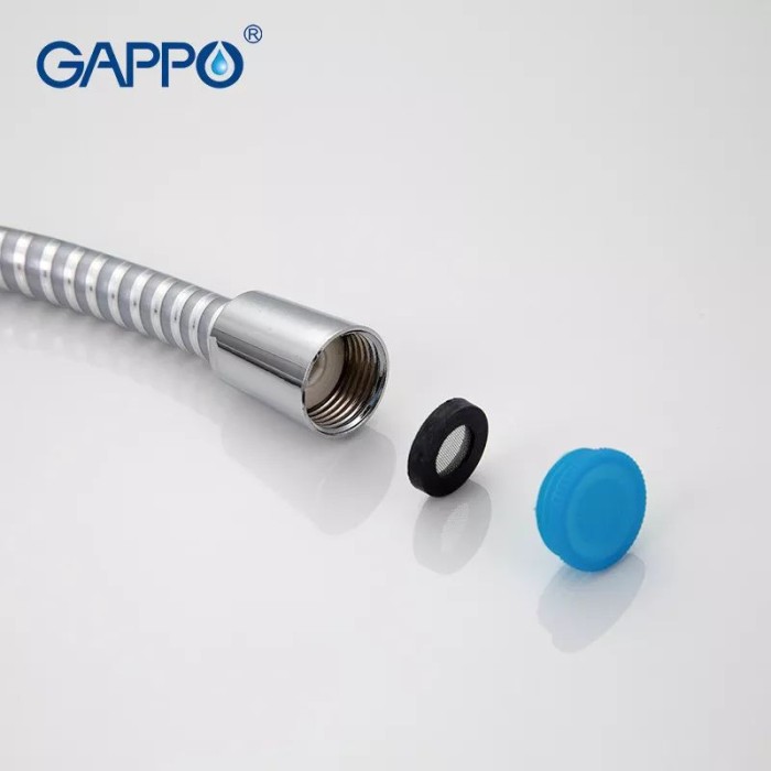 Полімерний шланг для душу GAPPO G42, 1500 мм, сірий/хром Полімерний шланг для душу GAPPO G42, 1500 мм, сірий/хром