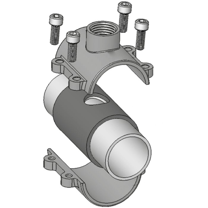 Врізка в трубу з внутрішньою різьбою DN40(47,9-48,8 мм) х 3/4″ OBD AGAflex Врізка в трубу з внутрішньою різьбою DN40(47,9-48,8 мм) х 3/4″ OBD AGAflex