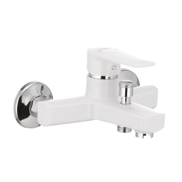 Змішувач для ванни Plamix Oscar-009 White (без шланга і лійки) (PM0025) Змішувач для ванни Plamix Oscar-009 White (без шланга і лійки) (PM0025)