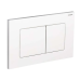 Панель змиву Koer KT-0602-03 240x160x10mm пластикова, кнопка квадратна (колір білий) (KR5180)