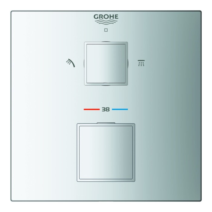 Термостат прихованого монтажу на 2 споживача Grohe Grohtherm Cube (24154000) Термостат прихованого монтажу на 2 споживача Grohe Grohtherm Cube (24154000)