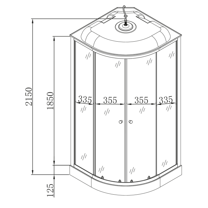 Бокс душовий без гідромасажу Mixxus STRONG SB02-90x90x215-GR SATIN з низьким піддоном (MI6887) Бокс душовий без гідромасажу Mixxus STRONG SB02-90x90x215-GR SATIN з низьким піддоном (MI6887)
