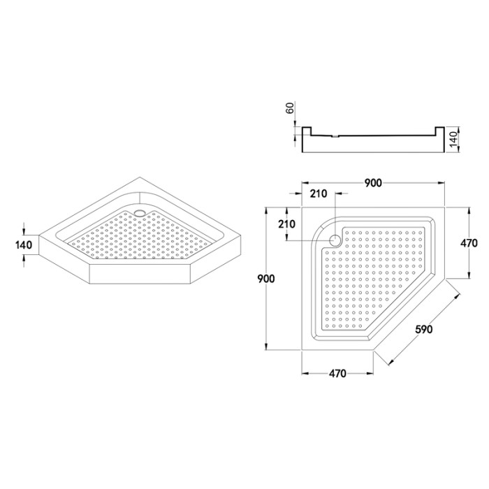 Душова кабіна з низьким піддоном Mixxus LINES SCT01-90x90x198-TR CHROME прозоре скло 6мм NEW (в 2 ящ) (MI8370)