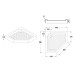 Душова кабіна з низьким піддоном Mixxus LINES SCT01-90x90x198-TR CHROME прозоре скло 6мм NEW (в 2 ящ) (MI8370)