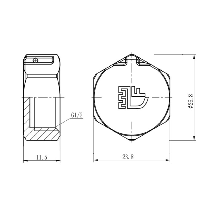 Заглушка Thermo Alliance Forte 1/2" ВР SF35215 Заглушка Thermo Alliance Forte 1/2" ВР SF35215