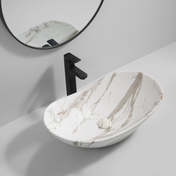 Раковина накладна MIXXUS PREMIUM WAVE-0105 MARBLE 620х360х160mm (MP6559) Раковина накладна MIXXUS PREMIUM WAVE-0105 MARBLE 620х360х160mm (MP6559)