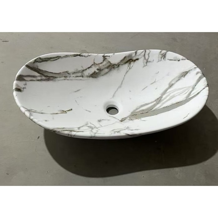 Раковина накладна MIXXUS PREMIUM WAVE-0105 MARBLE 620х360х160mm (MP6559) Раковина накладна MIXXUS PREMIUM WAVE-0105 MARBLE 620х360х160mm (MP6559)