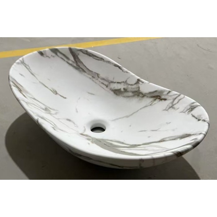 Раковина накладна MIXXUS PREMIUM WAVE-0105 MARBLE 620х360х160mm (MP6559) Раковина накладна MIXXUS PREMIUM WAVE-0105 MARBLE 620х360х160mm (MP6559)