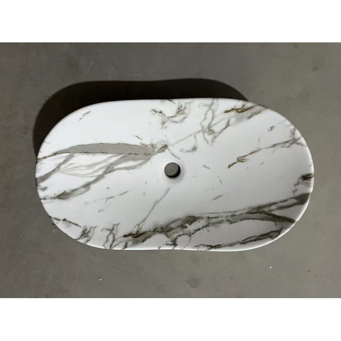 Раковина накладна MIXXUS PREMIUM WAVE-0105 MARBLE 620х360х160mm (MP6559) Раковина накладна MIXXUS PREMIUM WAVE-0105 MARBLE 620х360х160mm (MP6559)
