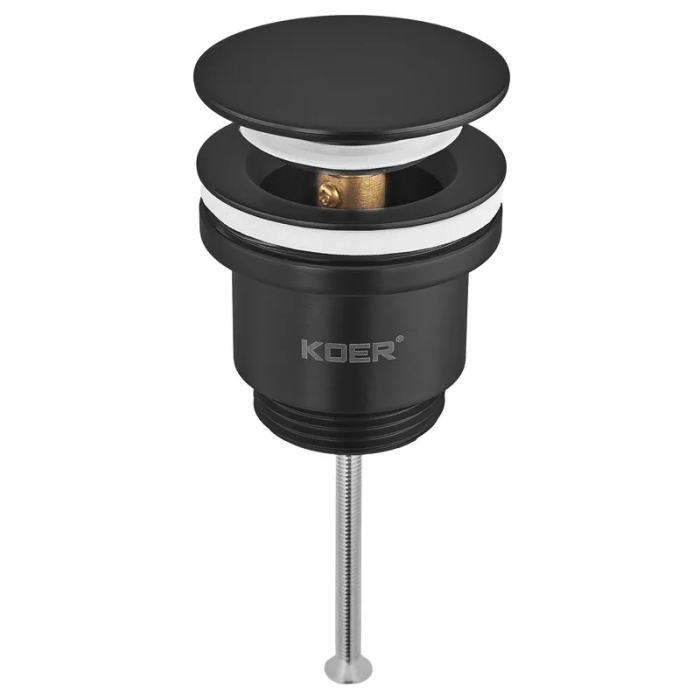 Донний клапан для раковини Koer PW-11-05 1 1/4'' універсальний (з/без перел) СLICK-СLACK (Колір чорн) (KR5795) Донний клапан для раковини Koer PW-11-05 1 1/4'' універсальний (з/без перел) СLICK-СLACK (Колір чорн) (KR5795)